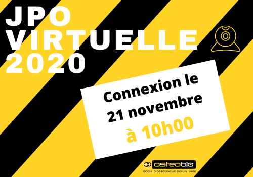 Illustration de la journée portes ouvertes virtuelle du 21 novembre 2020 à l'école d'ostéopathie, Ostéobio