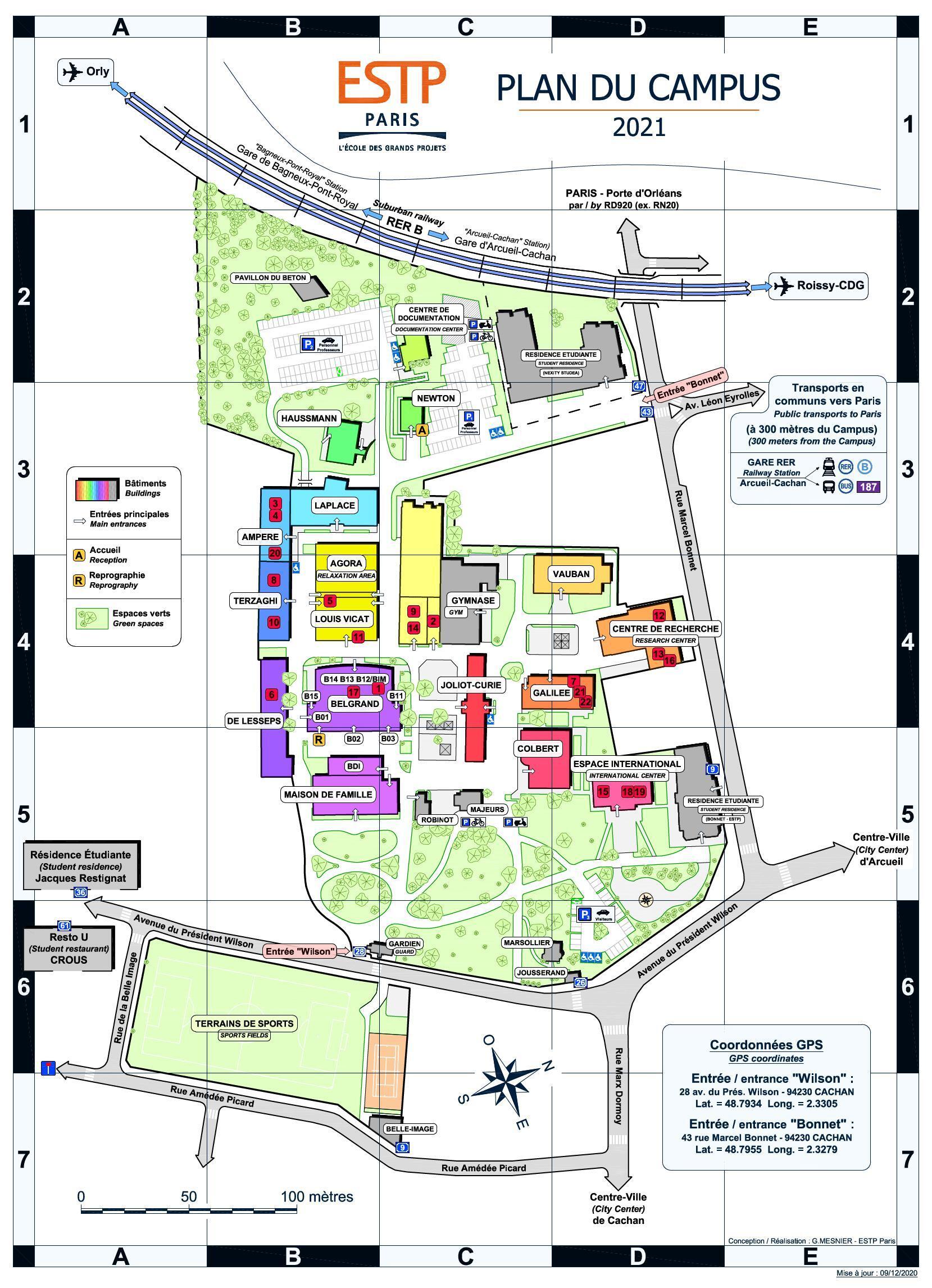 Plan campus Ostéobio